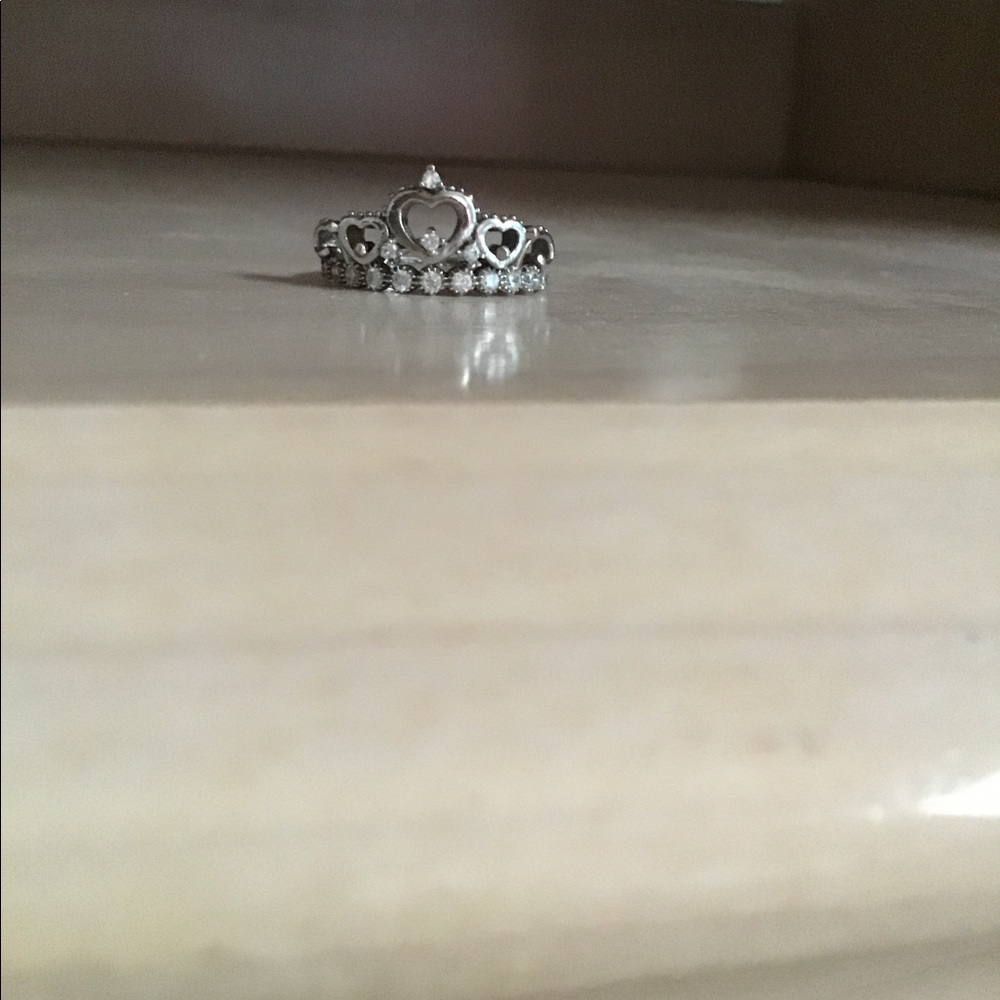 Sterling silver princess ring size 5 - Picture 2 of 2